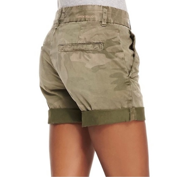 Current/Elliott The Captain Rolled Shorts in Army Camo - Picture 2 of 15
